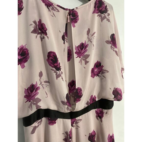 Kate Spade New York encore rose women’s midi dress size 12 pink floral silk - Picture 6 of 9